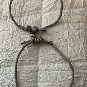 Couple’s Gray Magnetic Locking “Love” Bracelets Set